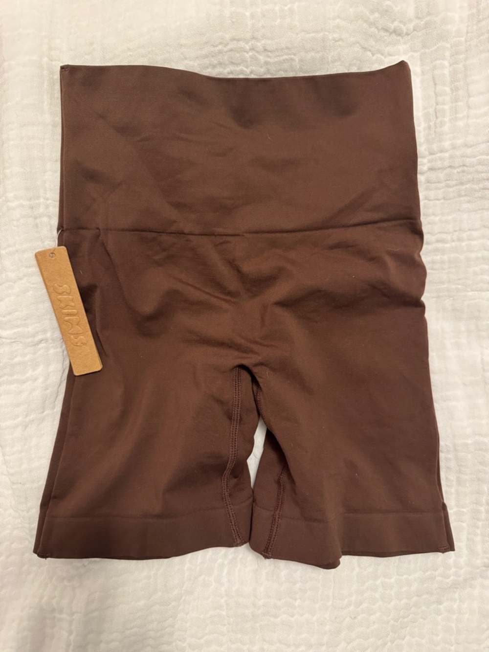 SKIMS High Waisted Shorts (Shapewear) in Cocoa - Picture 7 of 8